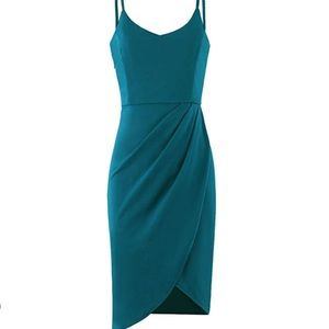 Women Spaghetti Straps V Neck Bodycon Party Dress